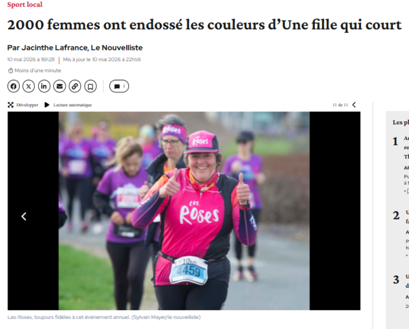 Article Nouvelliste Une fille qui court